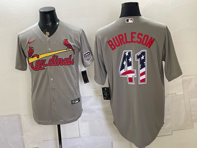 Men 2026 St.Louis Cardinals #41 Burleson grey Nike MLB Jersey 0727002->st.louis cardinals->MLB Jersey